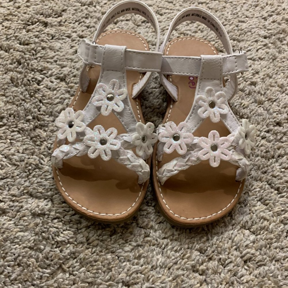 Toddler Girl White Rachel Sandals (11)